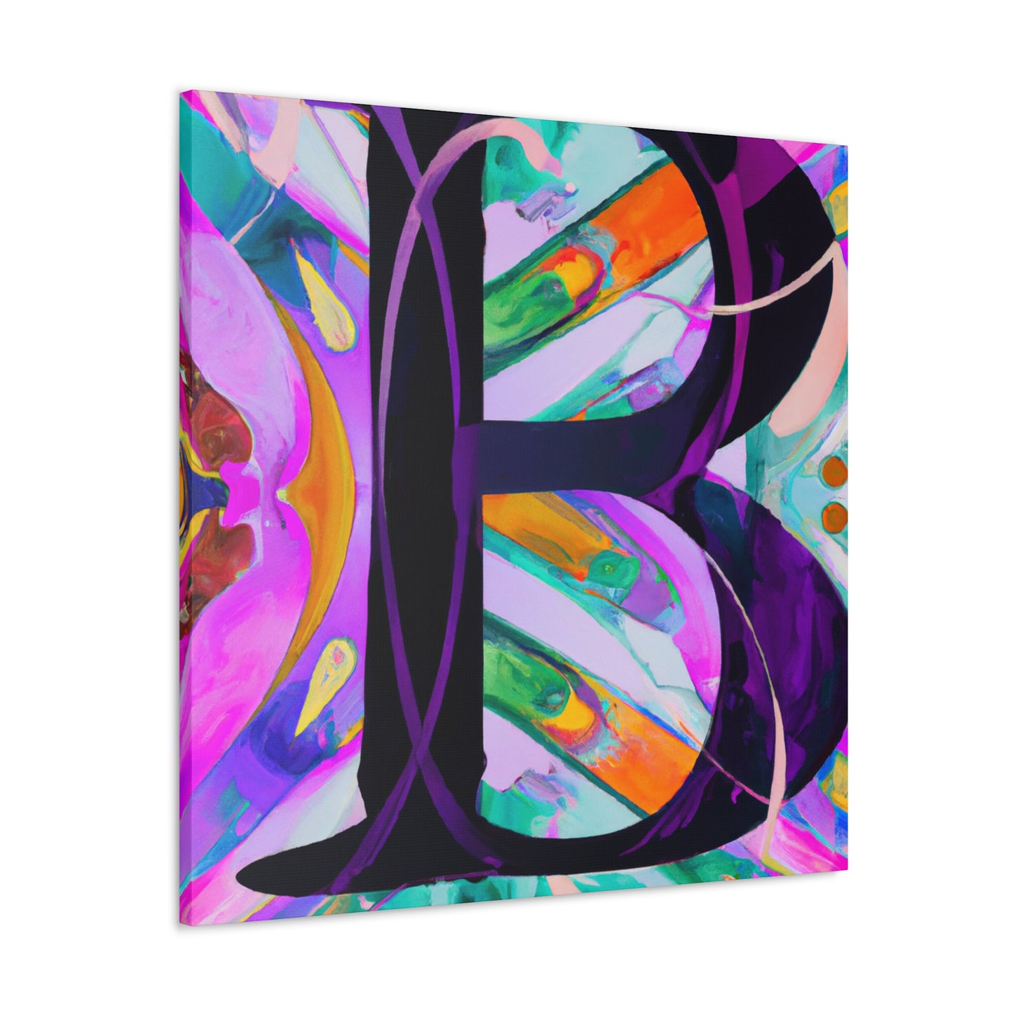 "Dazzling B in Art Deco" - Canvas