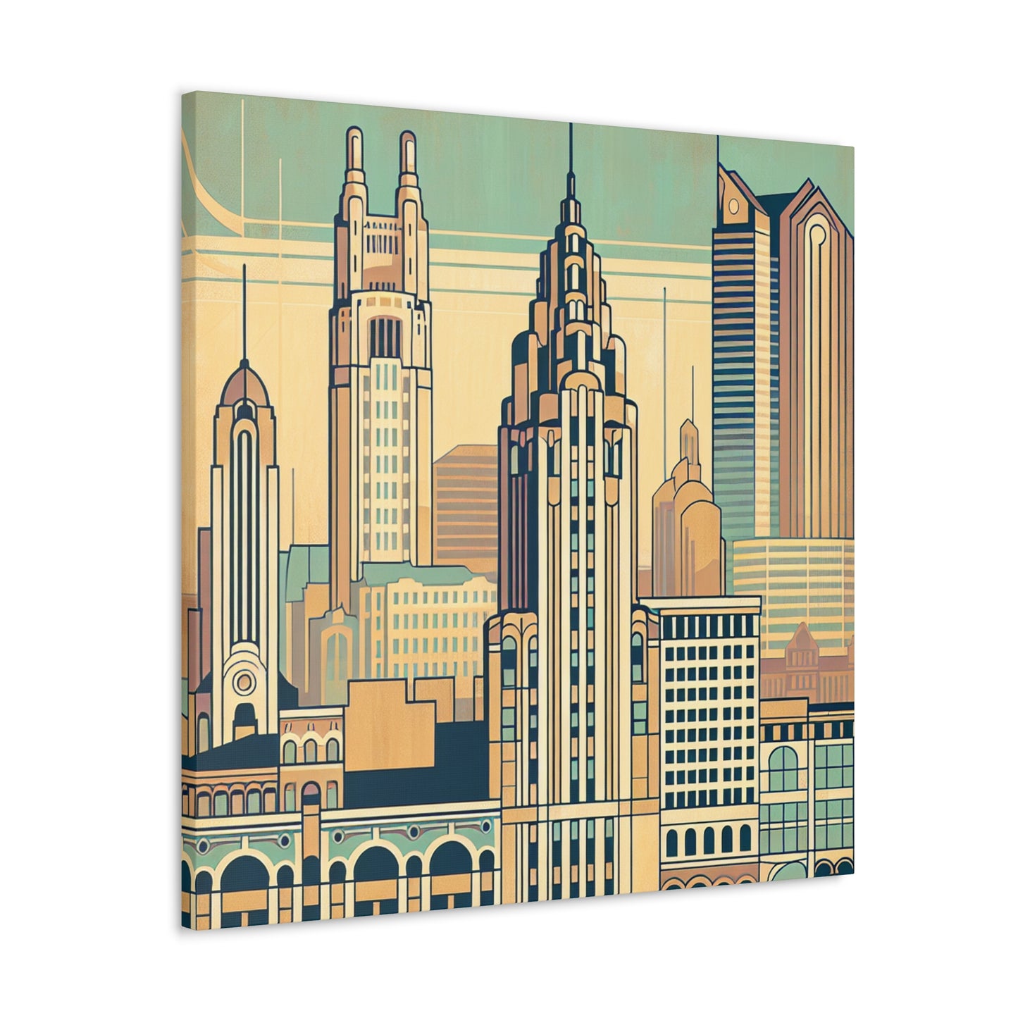 "Floral Impressions of Columbus" - Canvas