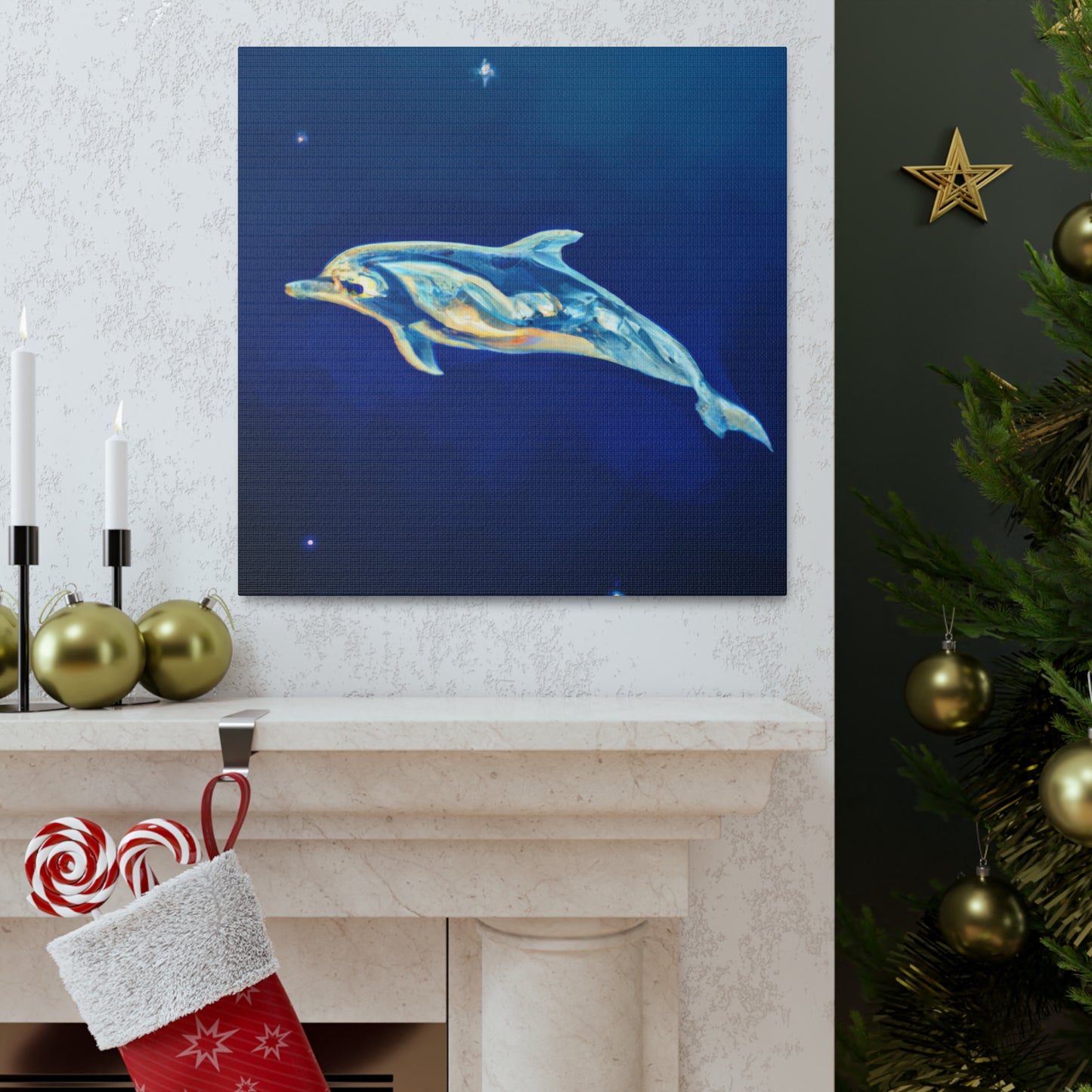 Dolphins in the Sky - Canvas