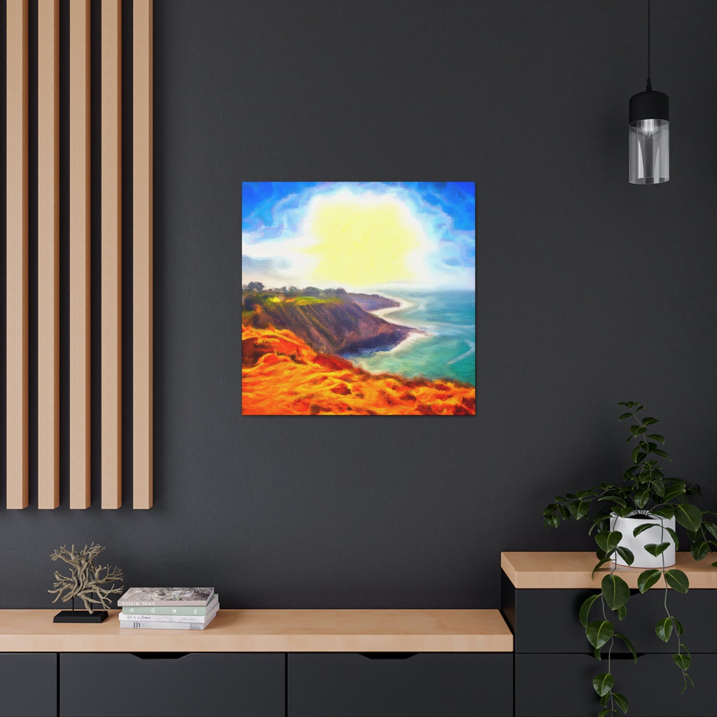 Vast Moonlight Coastline - Canvas