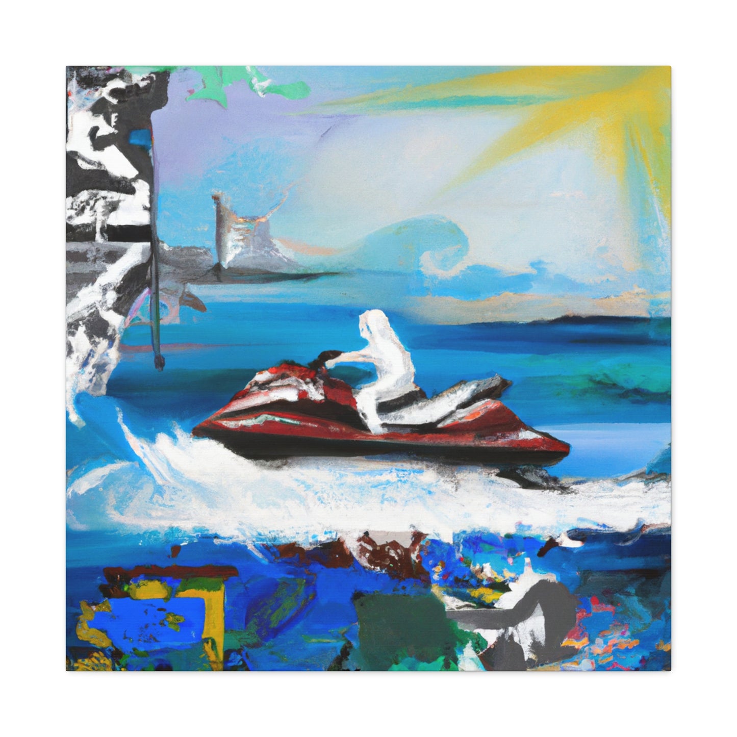 Jet Ski Urban Art - Canvas