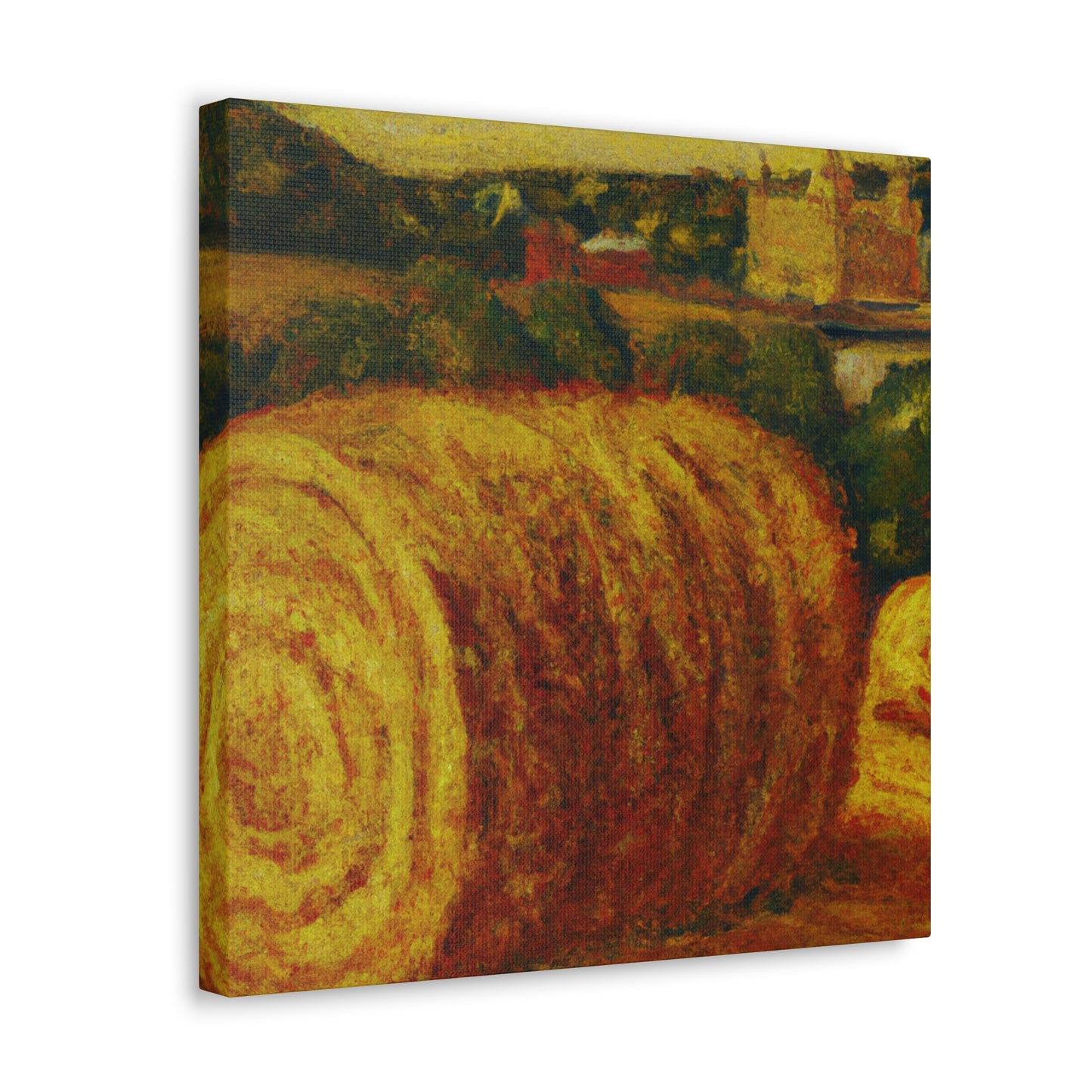 "Harvest Bounty in Hay" - Canvas