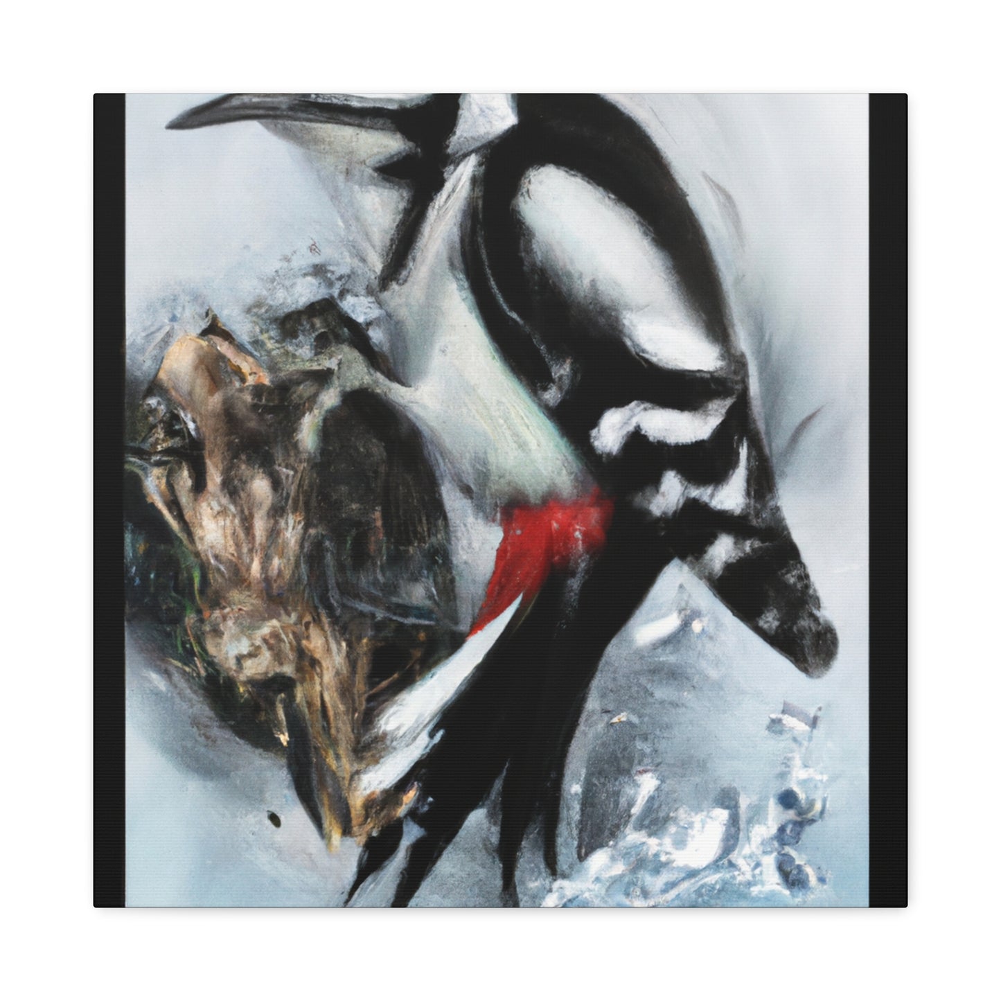 Downy Woodpecker Wonderland - Canvas