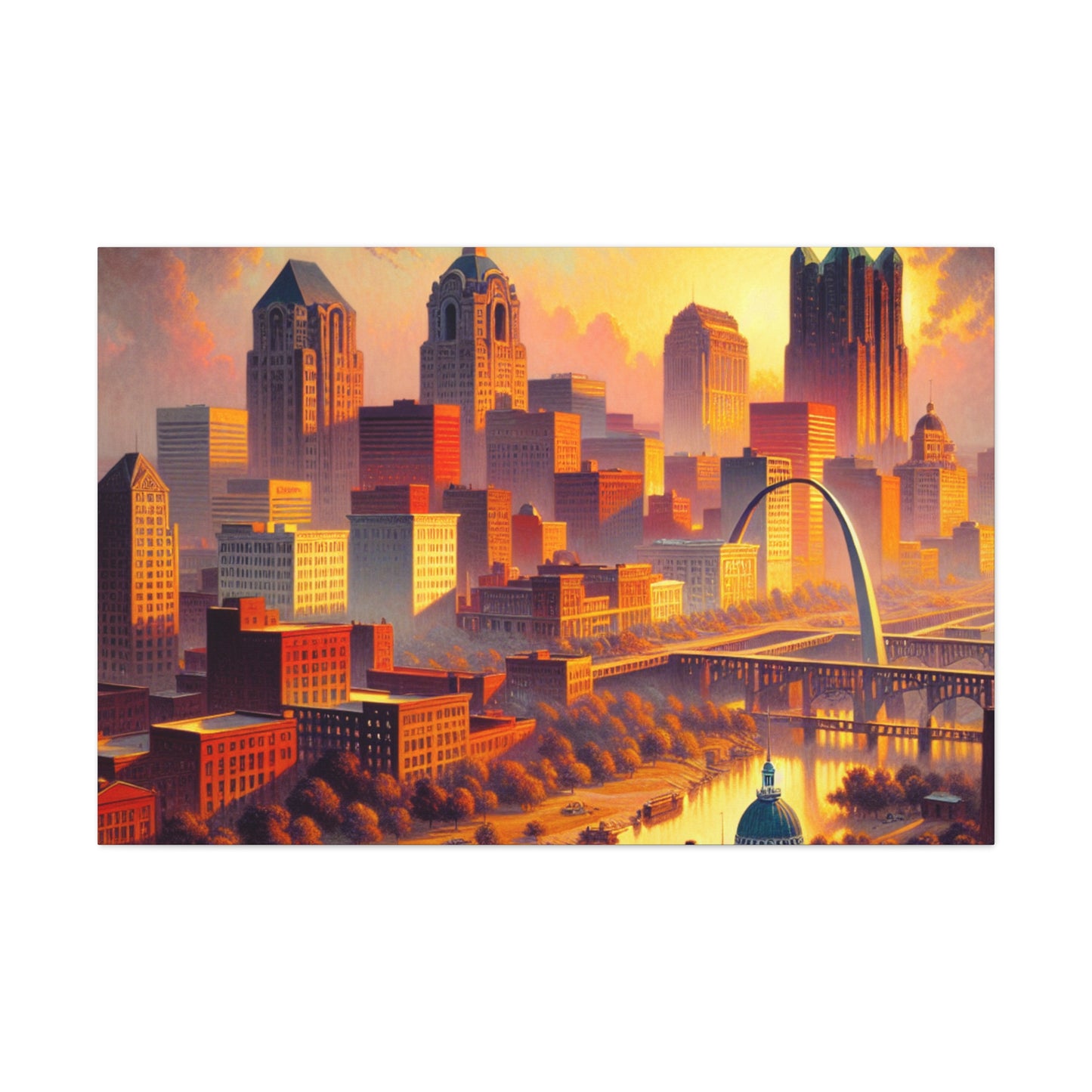 "City of Golden Horizons" - Canvas