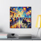 Vibrant Wine Bar Scene - Canvas