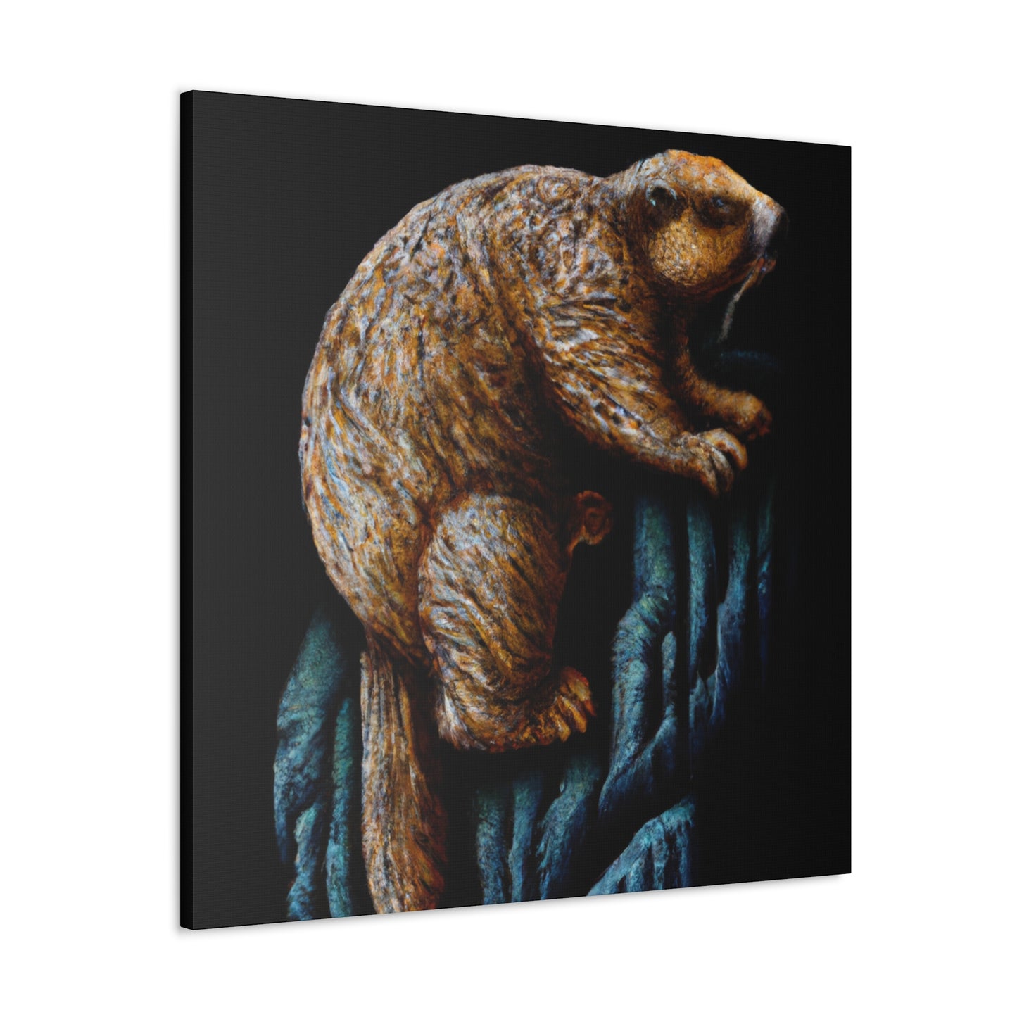 Marmot in Rococo Style - Canvas