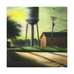 "Water Tower Expressionism" - Canvas