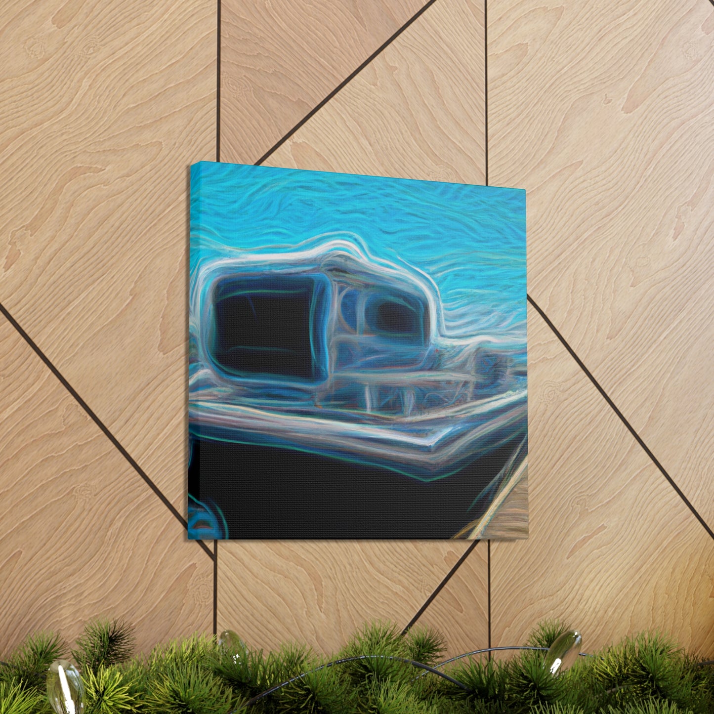 "Pontoon Boat Dreamscape" - Canvas