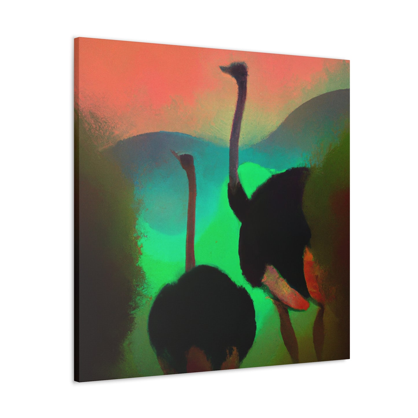 Ostriches in Motion - Canvas