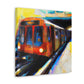 "Subway Train Expressionism" - Canvas