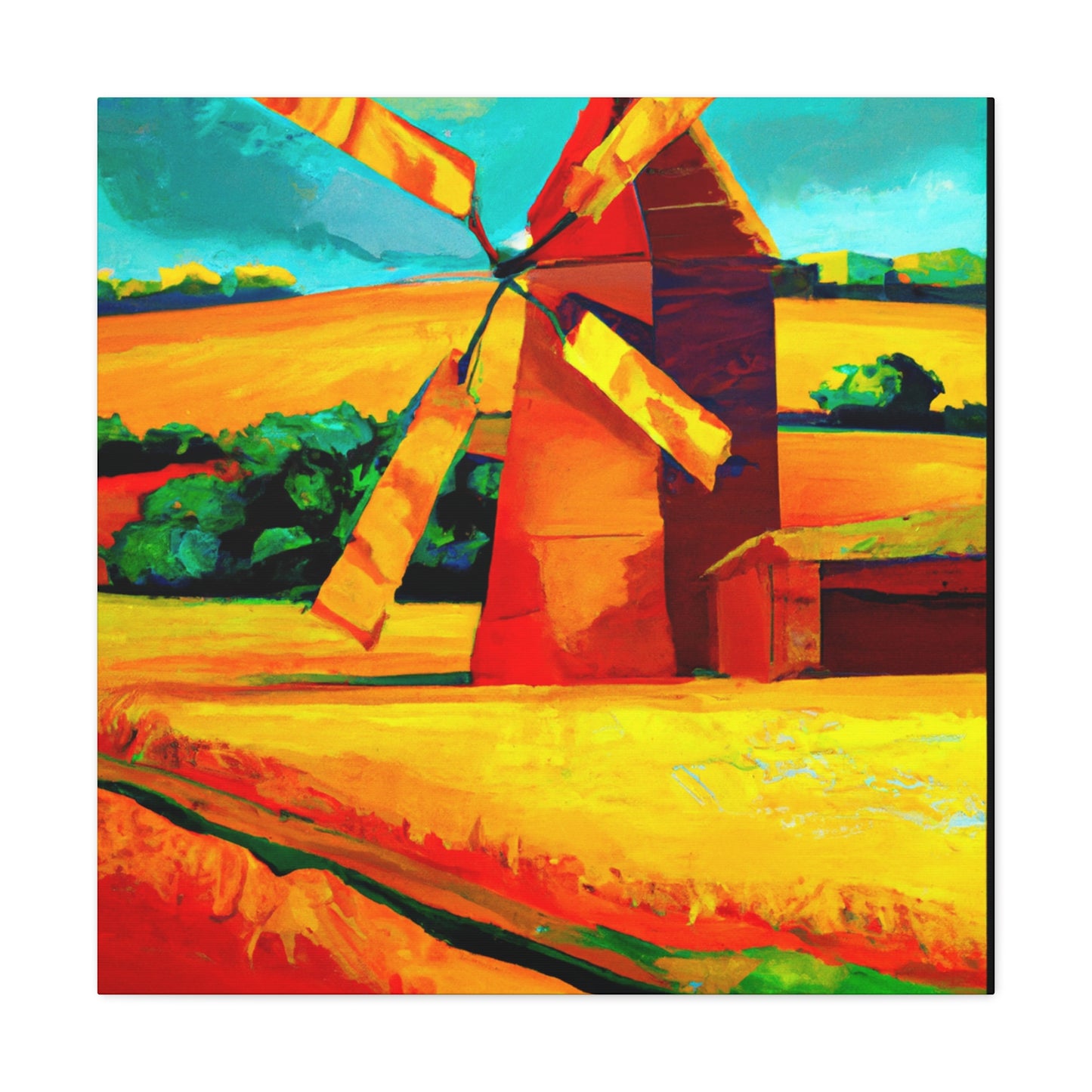 "Windmill on the Horizon" - Canvas