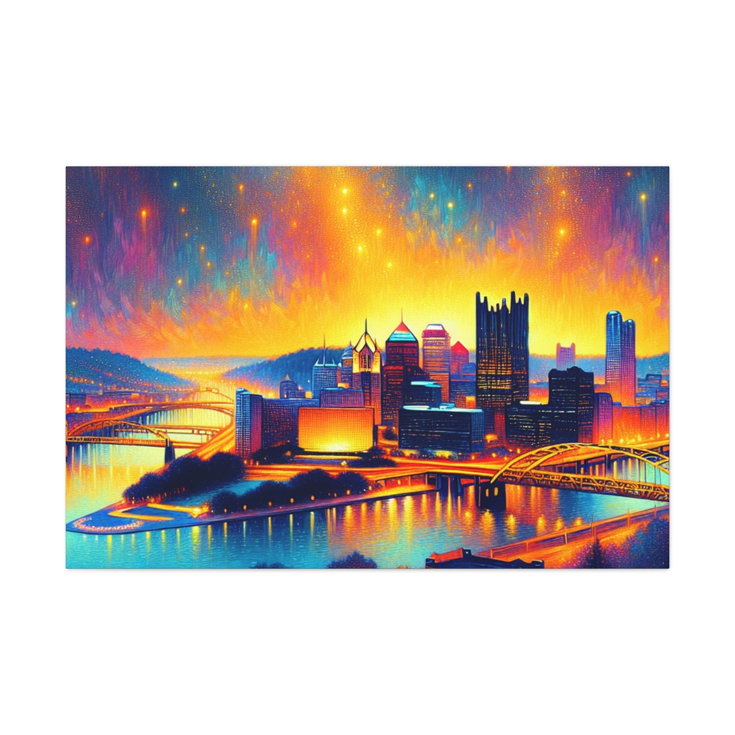 Steel City's Majestic Horizon - Canvas