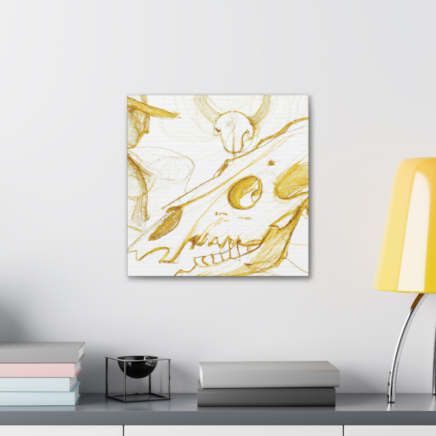 "Cow Skull Mysticism" - Canvas