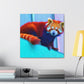 Red Panda Rising Dawn - Canvas