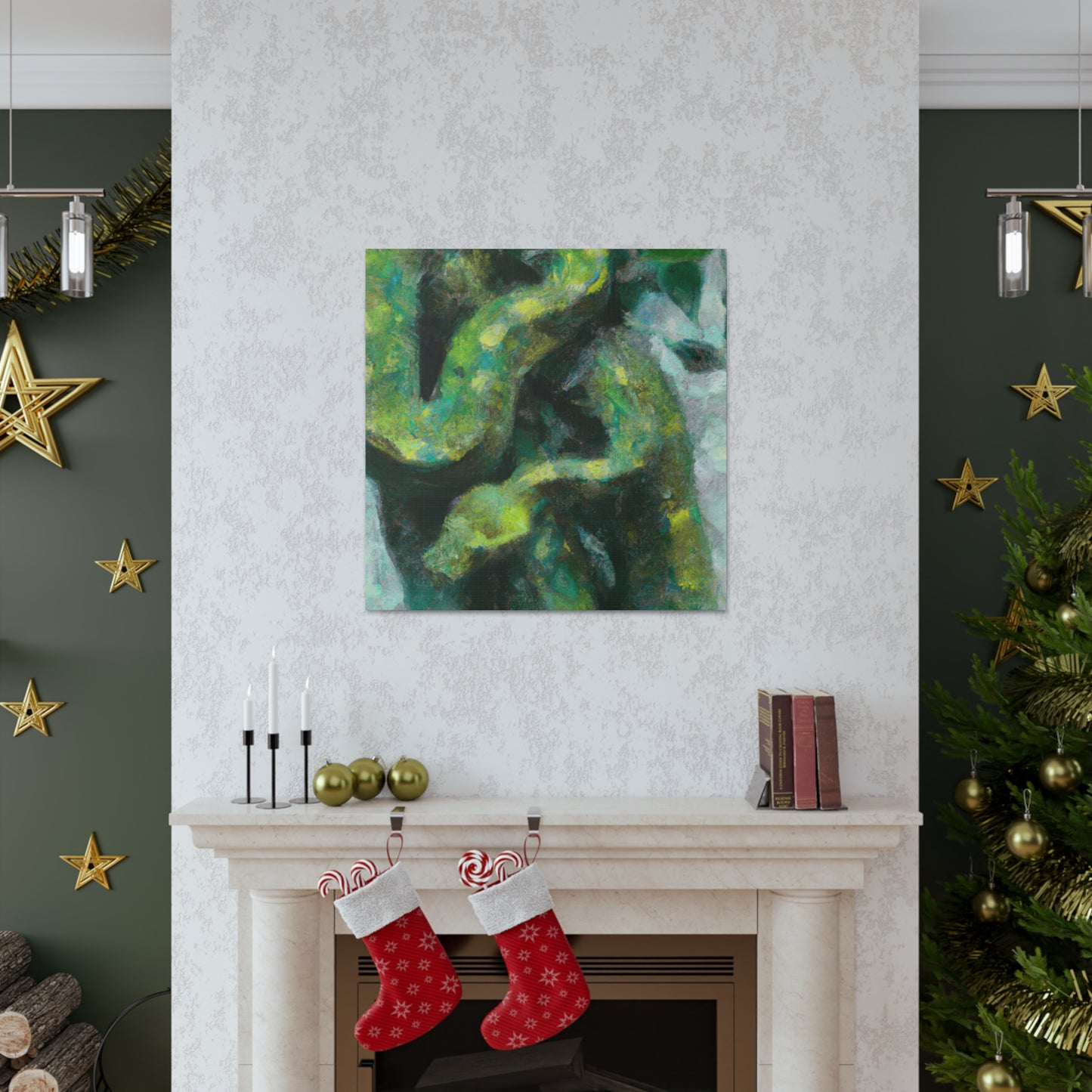 "Green Tree Python Vista" - Canvas