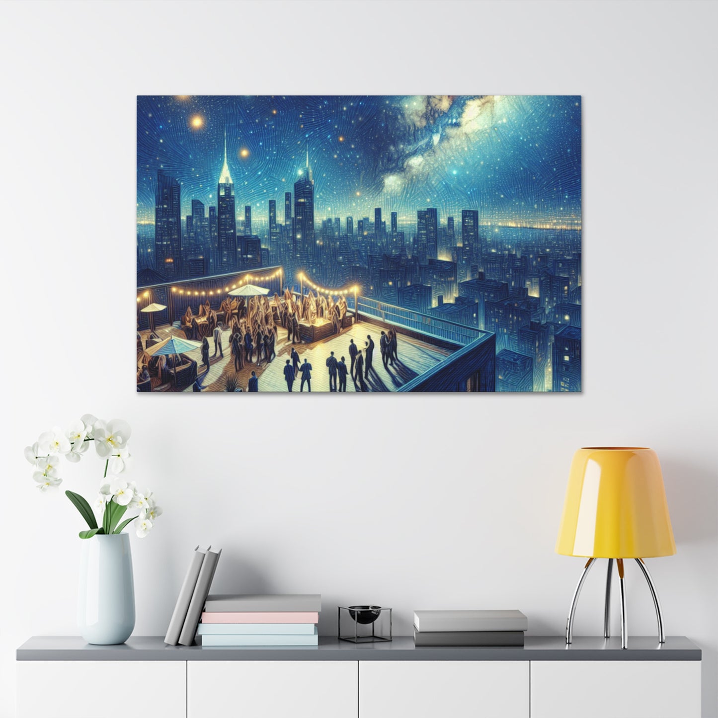 Majestic Rooftop Revelry - Canvas