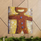 Gingerbread Man Dances - Canvas