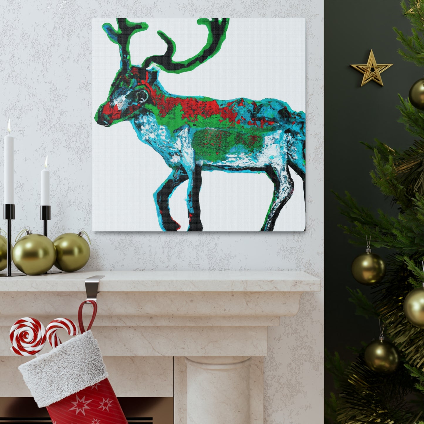 Reindeers in Winterland - Canvas