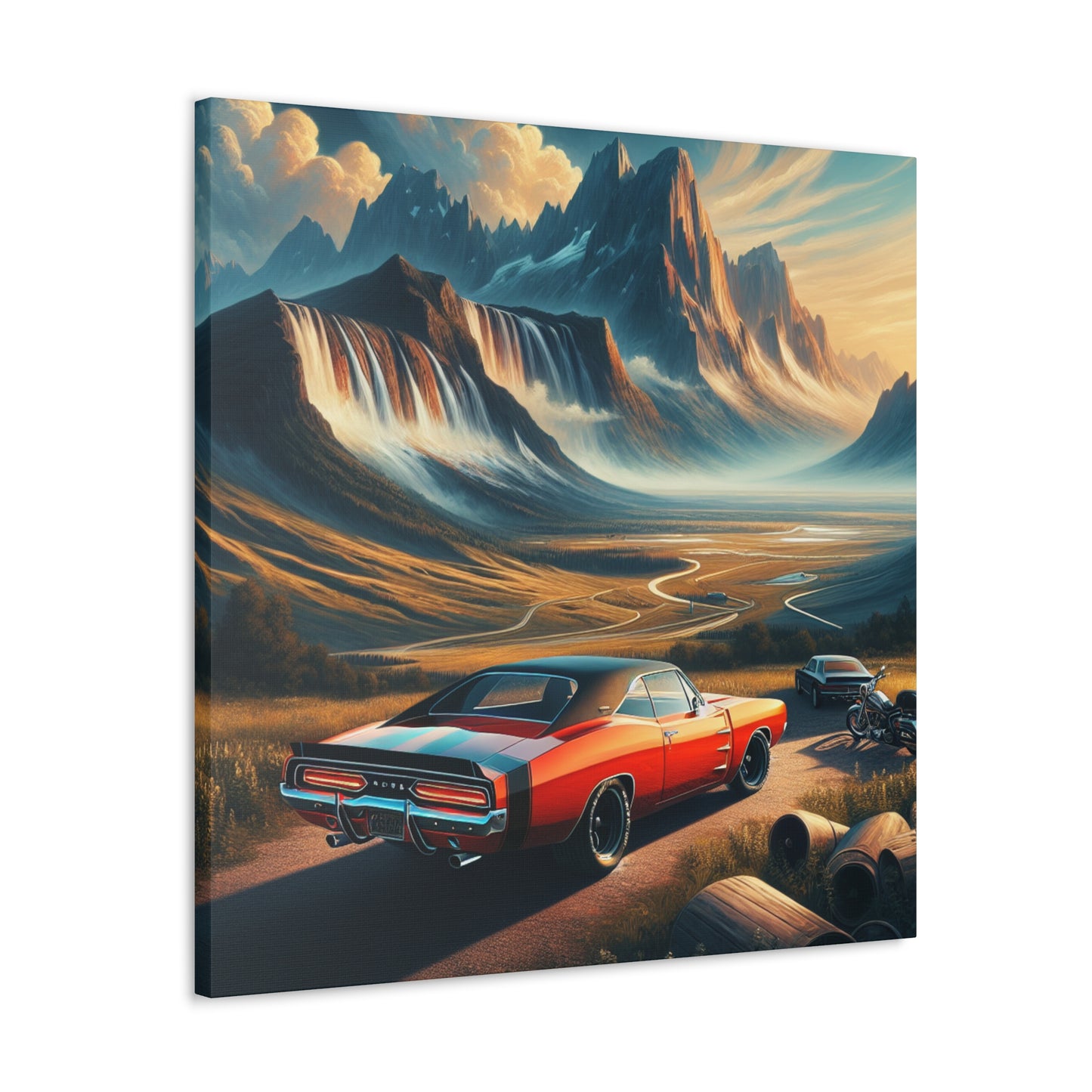 Revving Steel Dreams. - Canvas