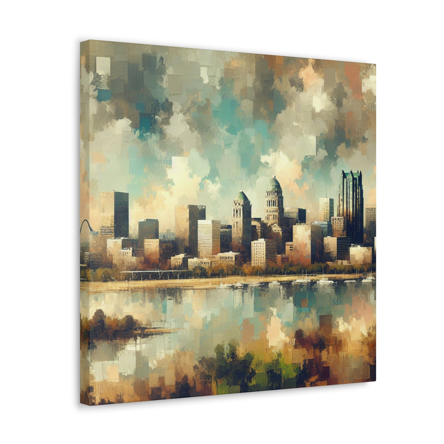 "Cityscape Symphony: St. Louis" - Canvas