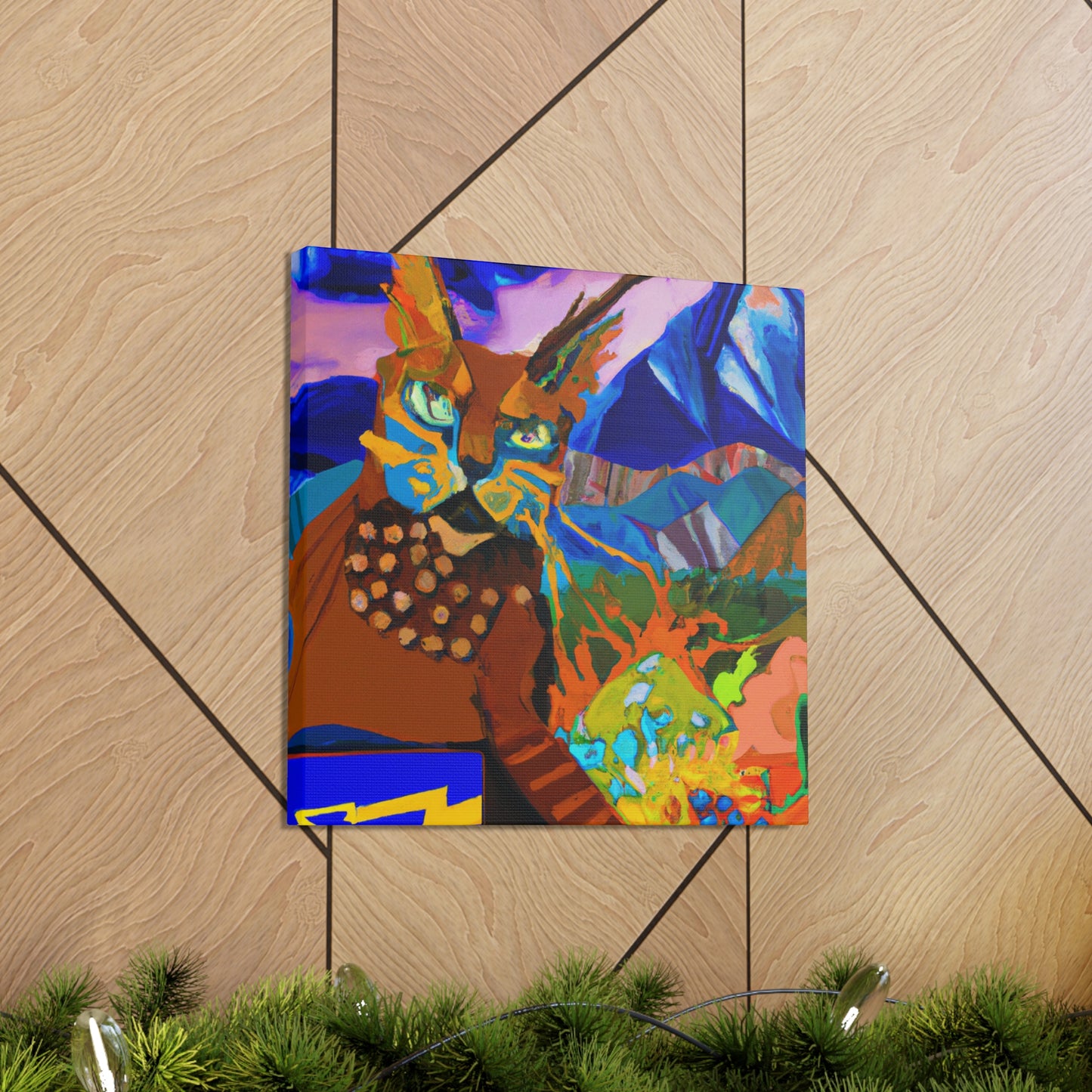 Bobcat in Wonderland. - Canvas