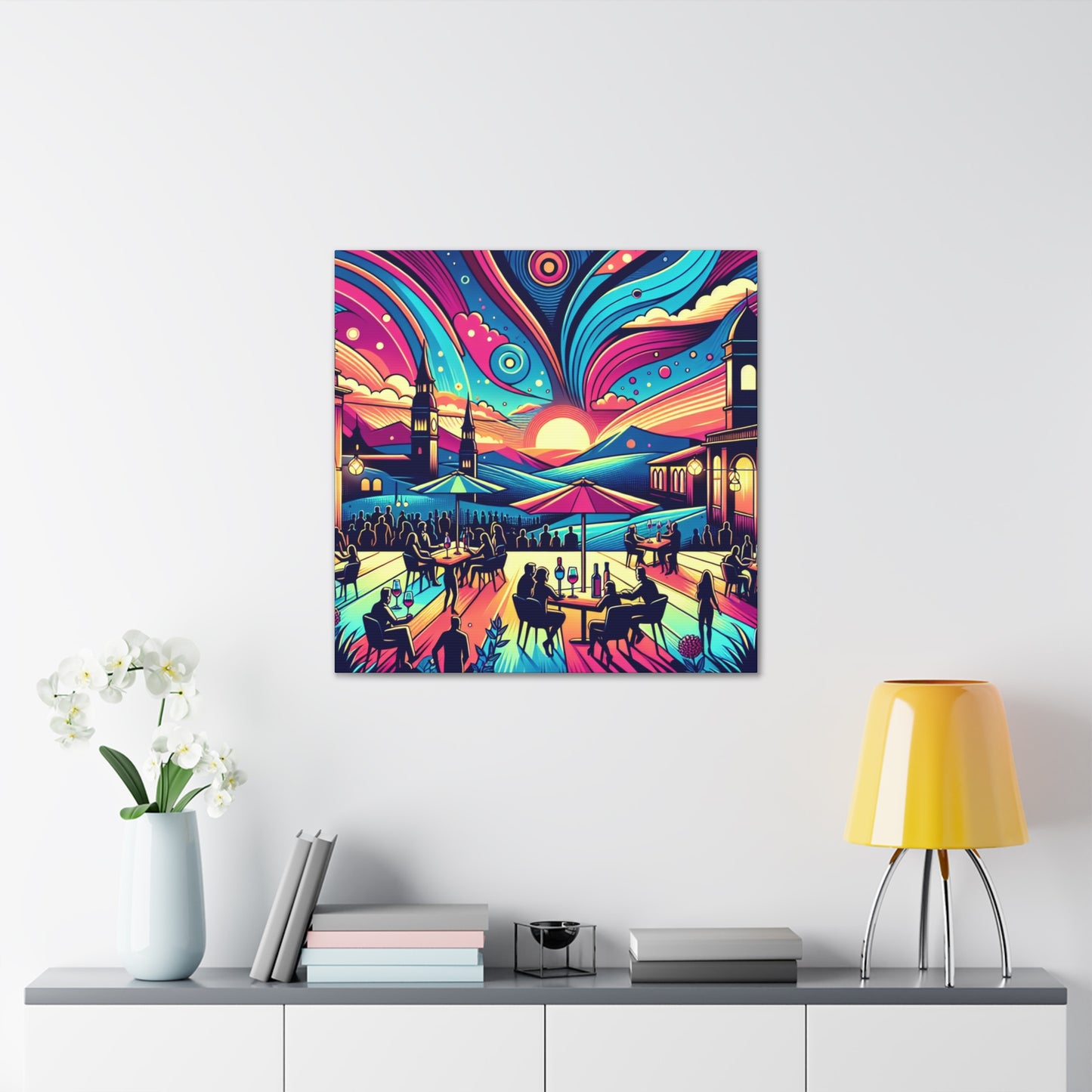 "Vibrant Wine Festivity" - Canvas