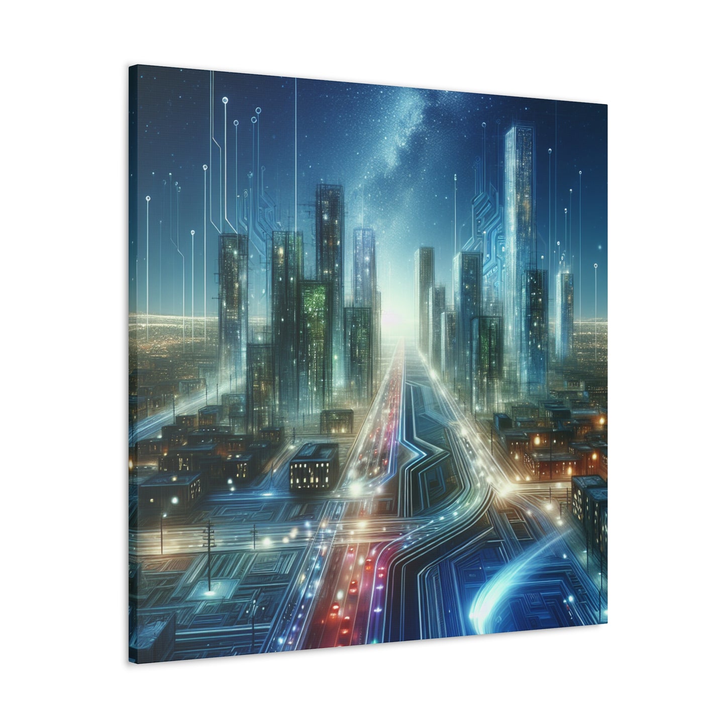 Nighttime Dreamscape Symphony - Canvas