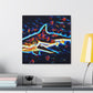 Great White Shark Abstraction - Canvas