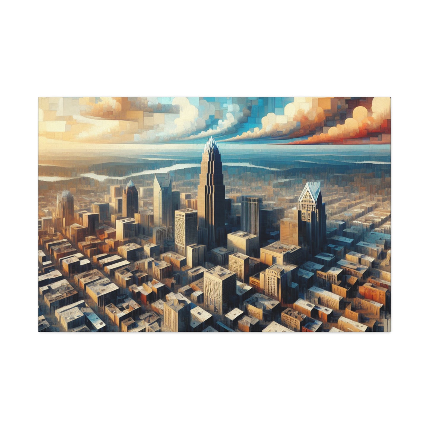 "Charlotte's Urban Tapestry" - Canvas