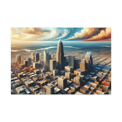 "Charlotte's Urban Tapestry" - Canvas