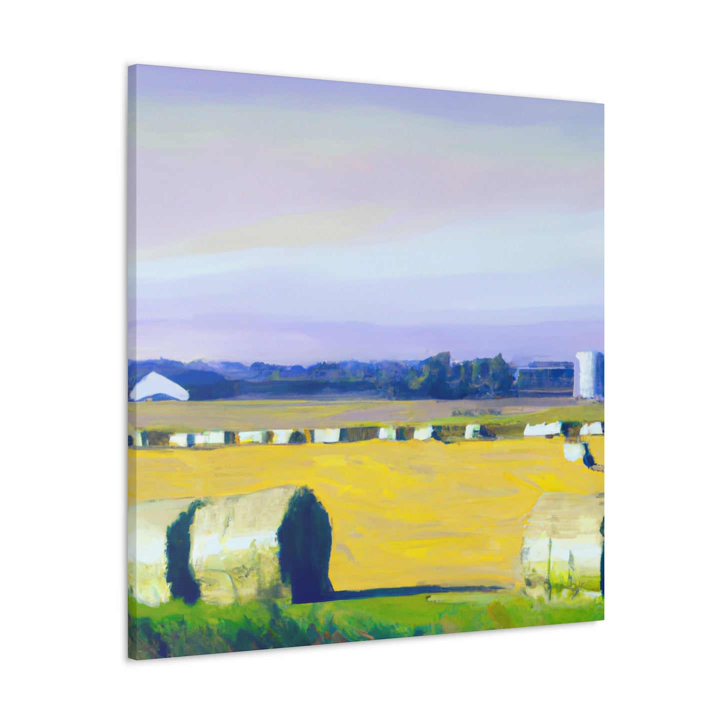 "Serene Hayfield Dreamscape" - Canvas