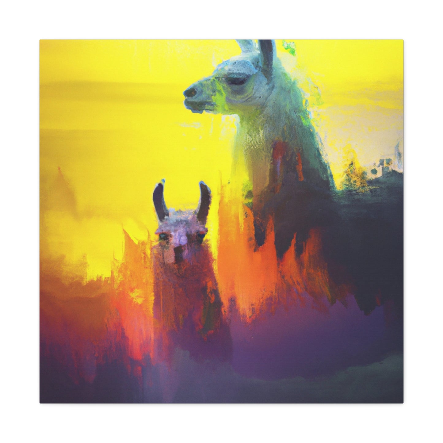 Pensive Llama Dreamscape - Canvas