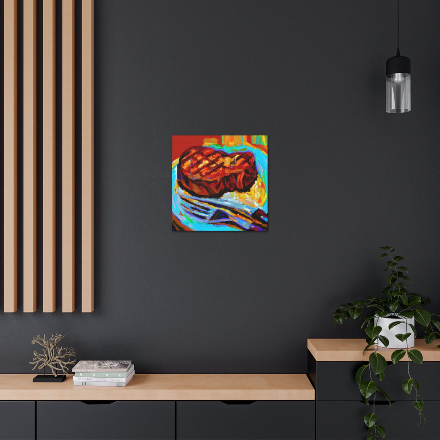 Grilled Steak Fauvism - Canvas