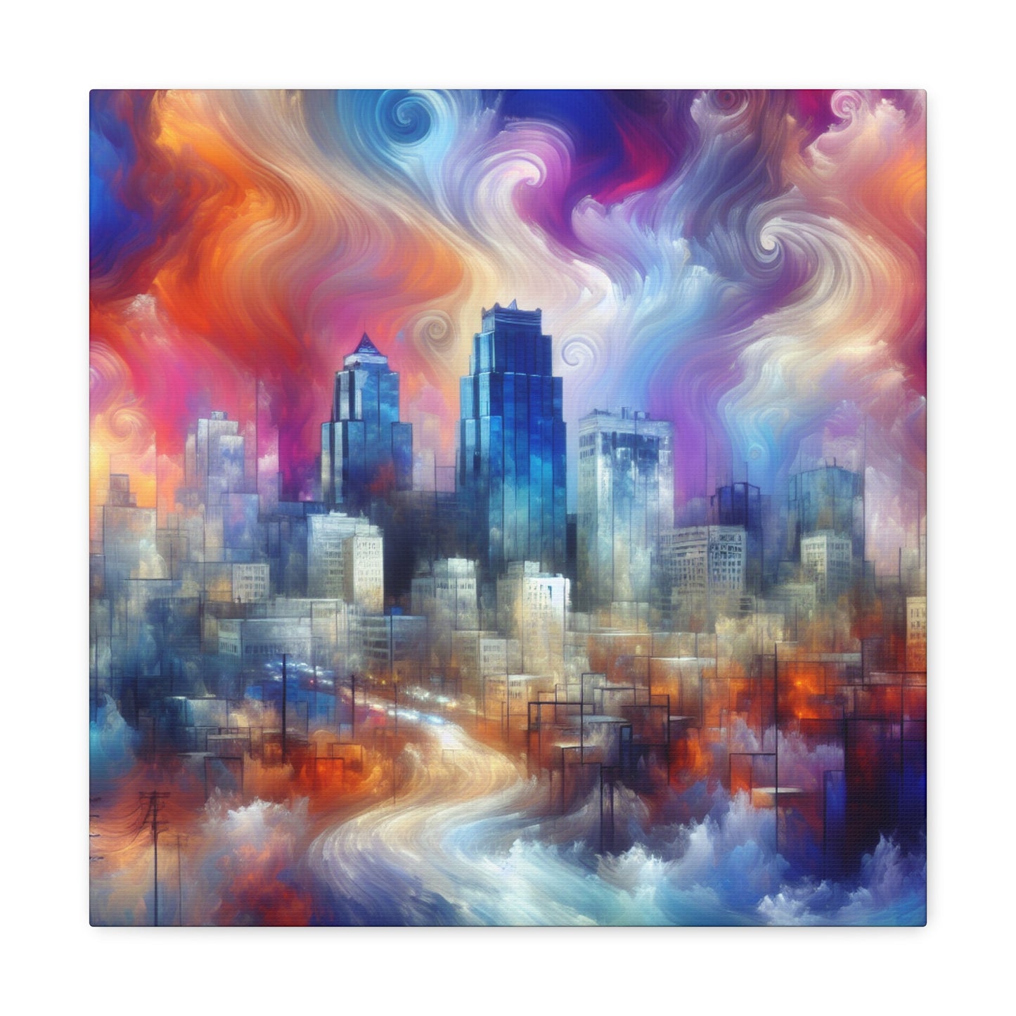 "Urban Symphony Unveiled" - Canvas