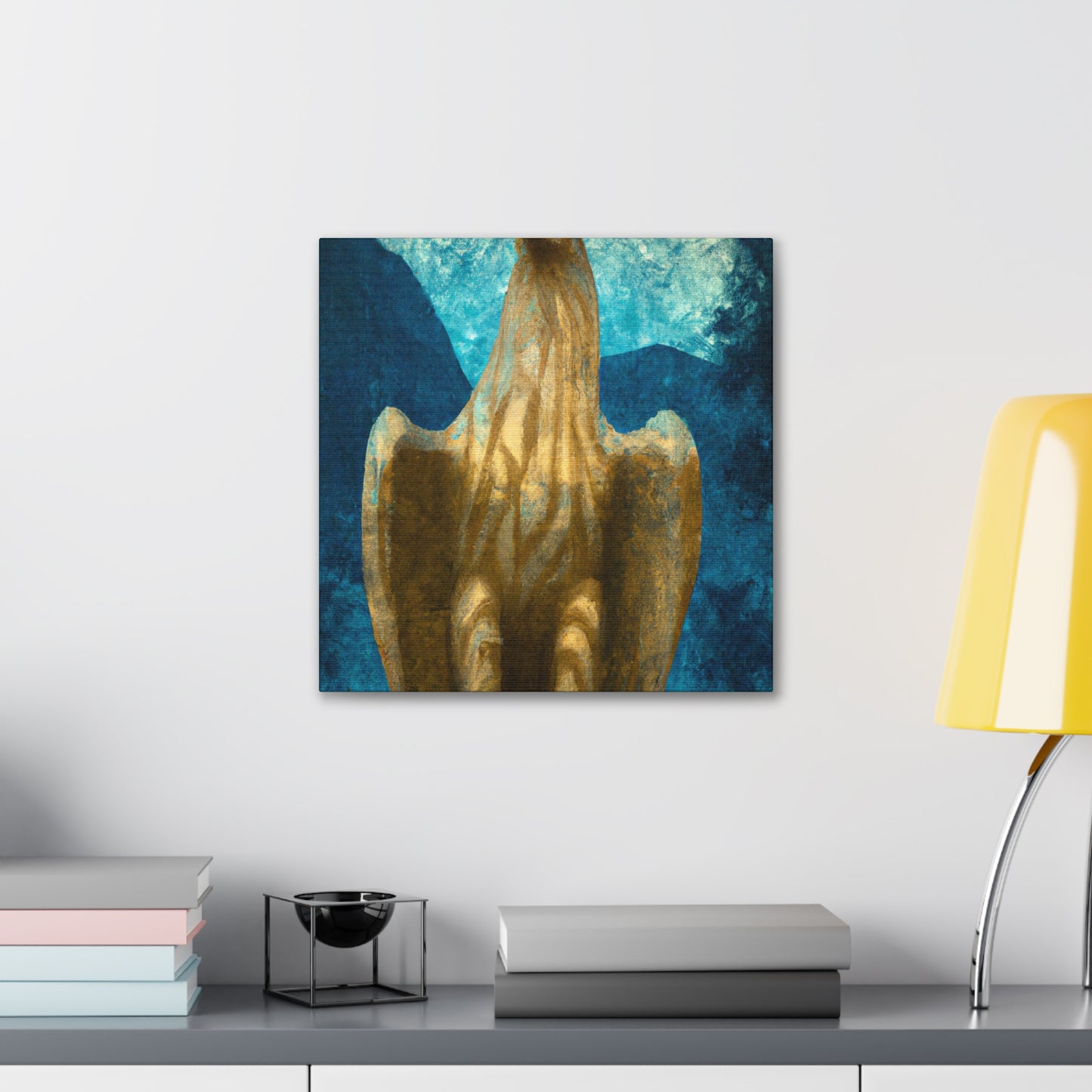 "Golden Eagle Art Deco" - Canvas