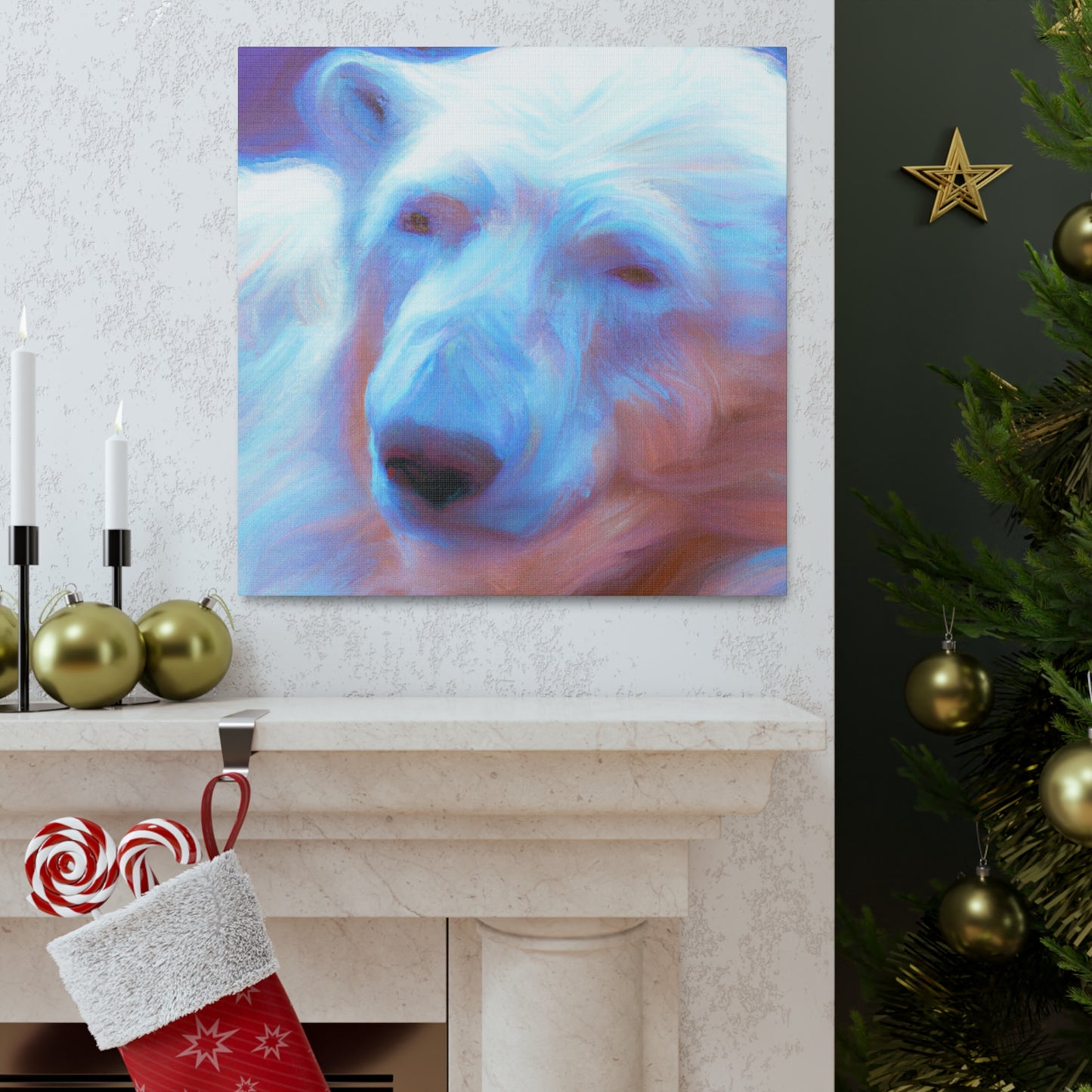 Polar Bear Impressionism - Canvas