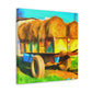 Hay Wagon Reflection - Canvas