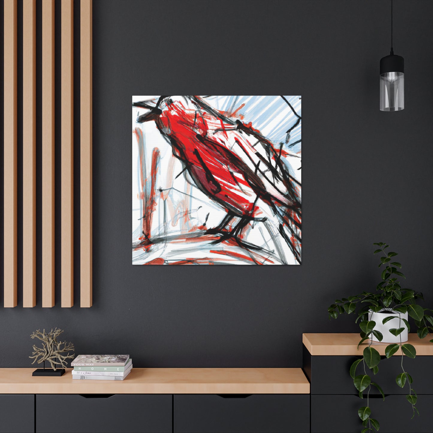 Red-winged Blackbird Abstraction - Canvas