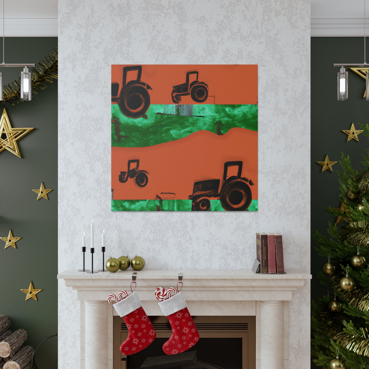 Tractor's Tranquil Harvest - Canvas