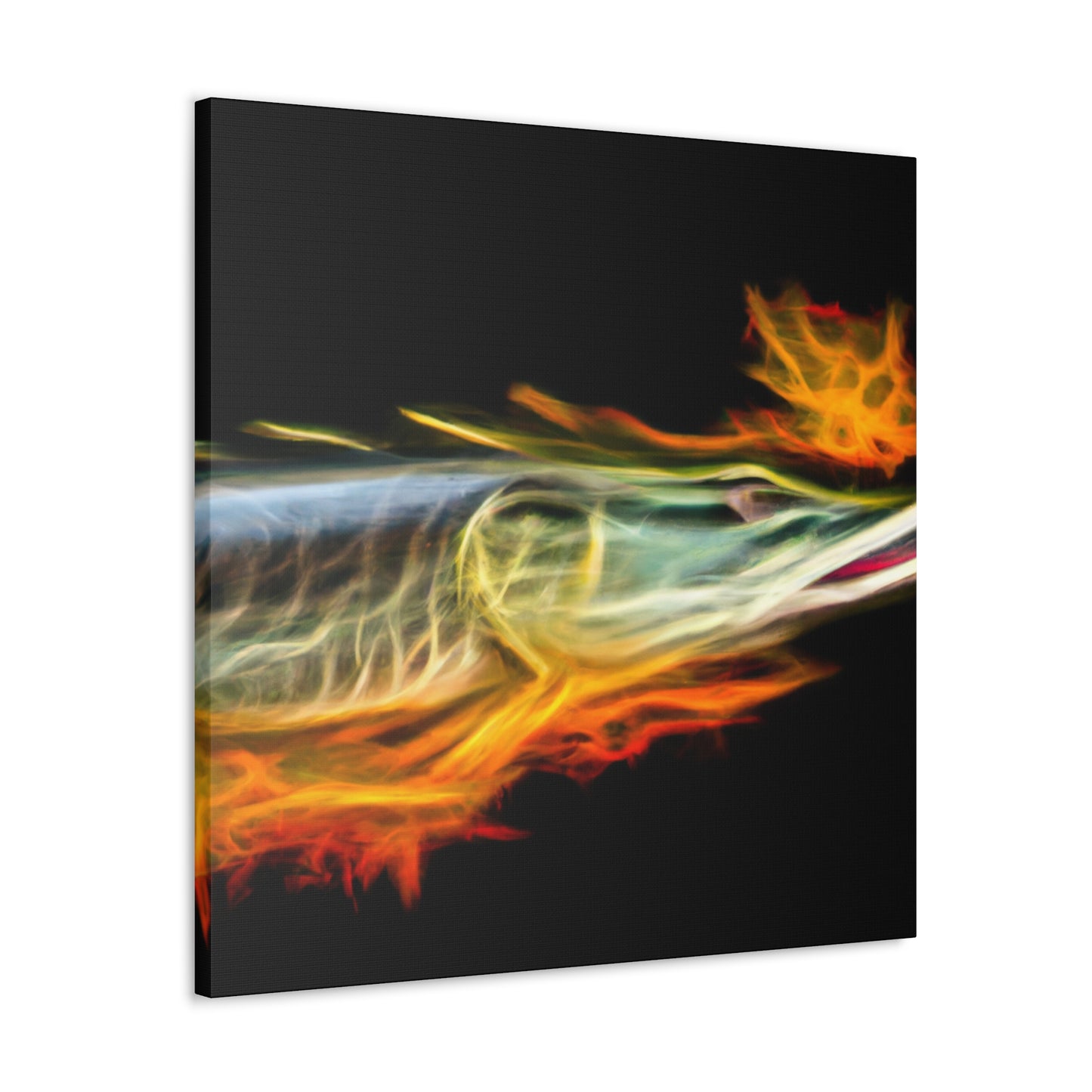 Pike in the Stream - Canvas