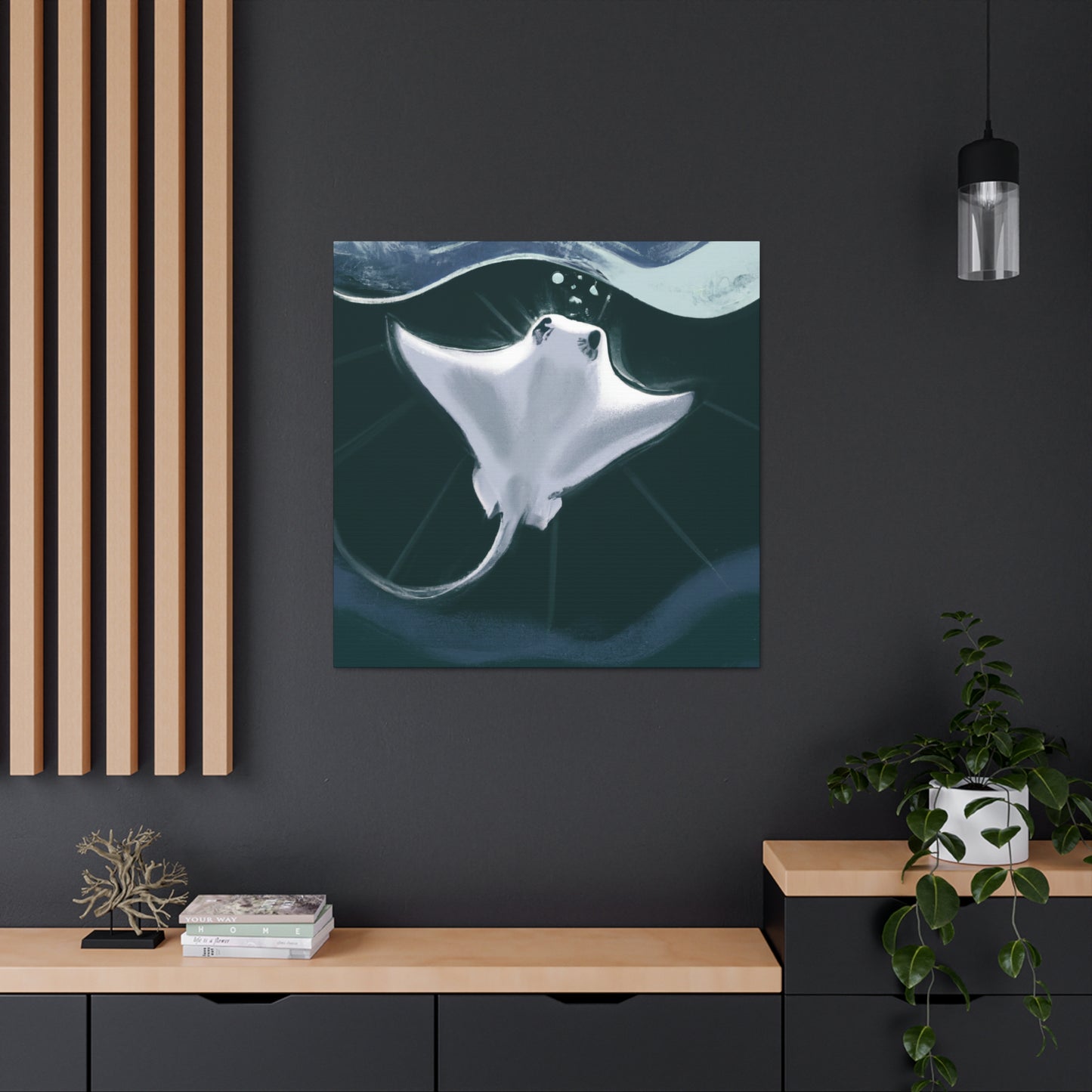 "Stingray in Art Deco" - Canvas