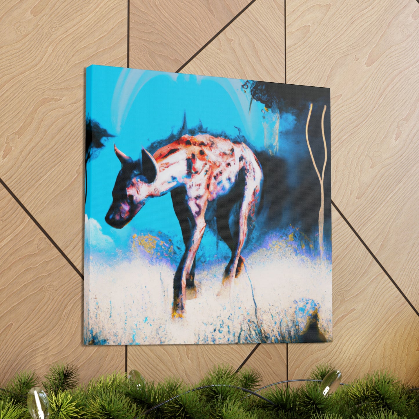 Hyena in Wonderland. - Canvas