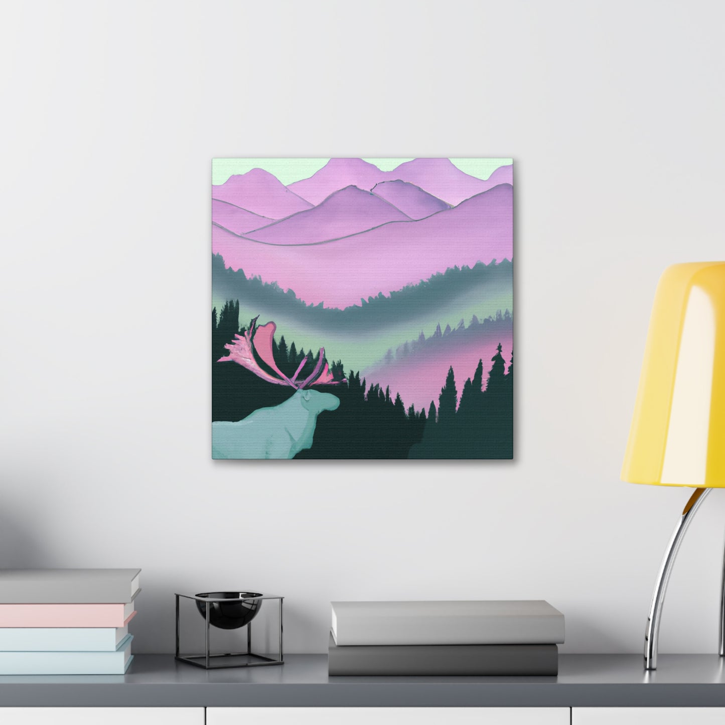 Elk Amidst Wilderness - Canvas