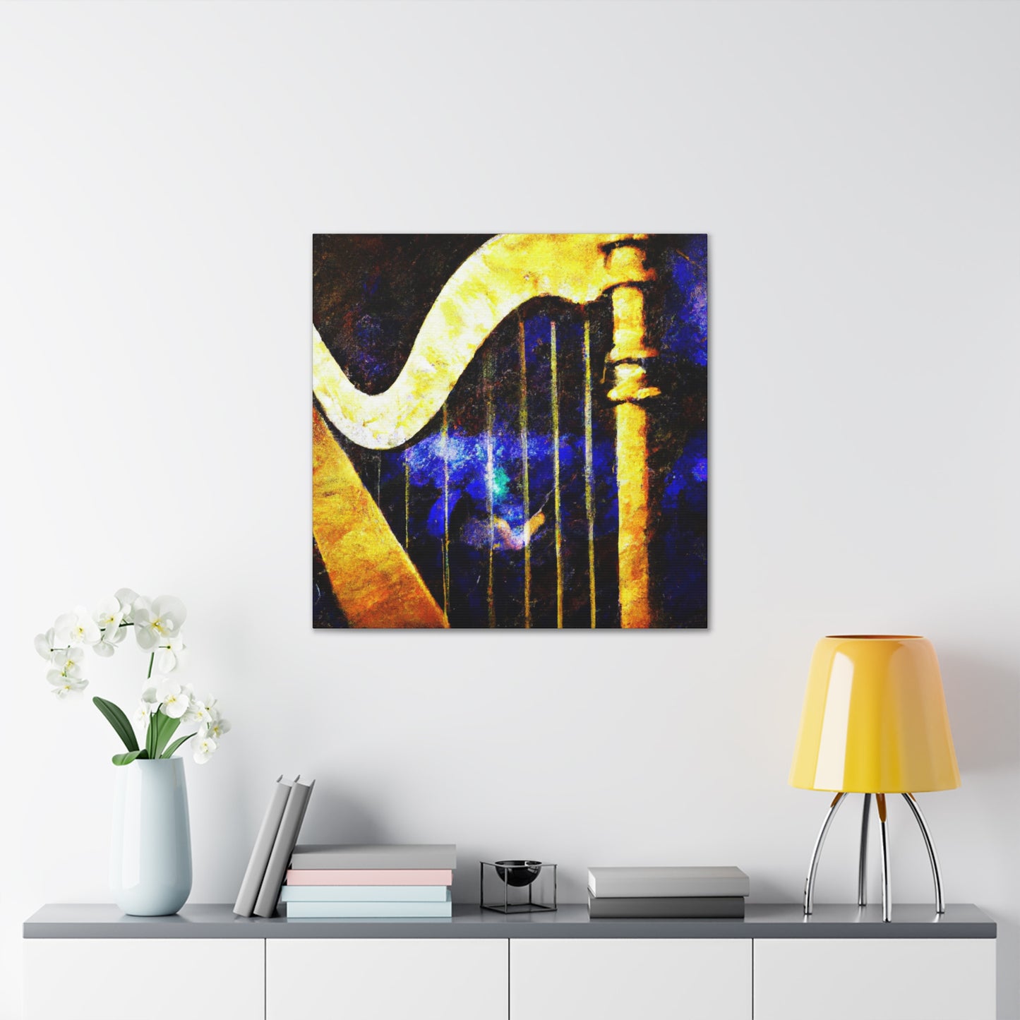 Harp Symphony in Blue - Canvas