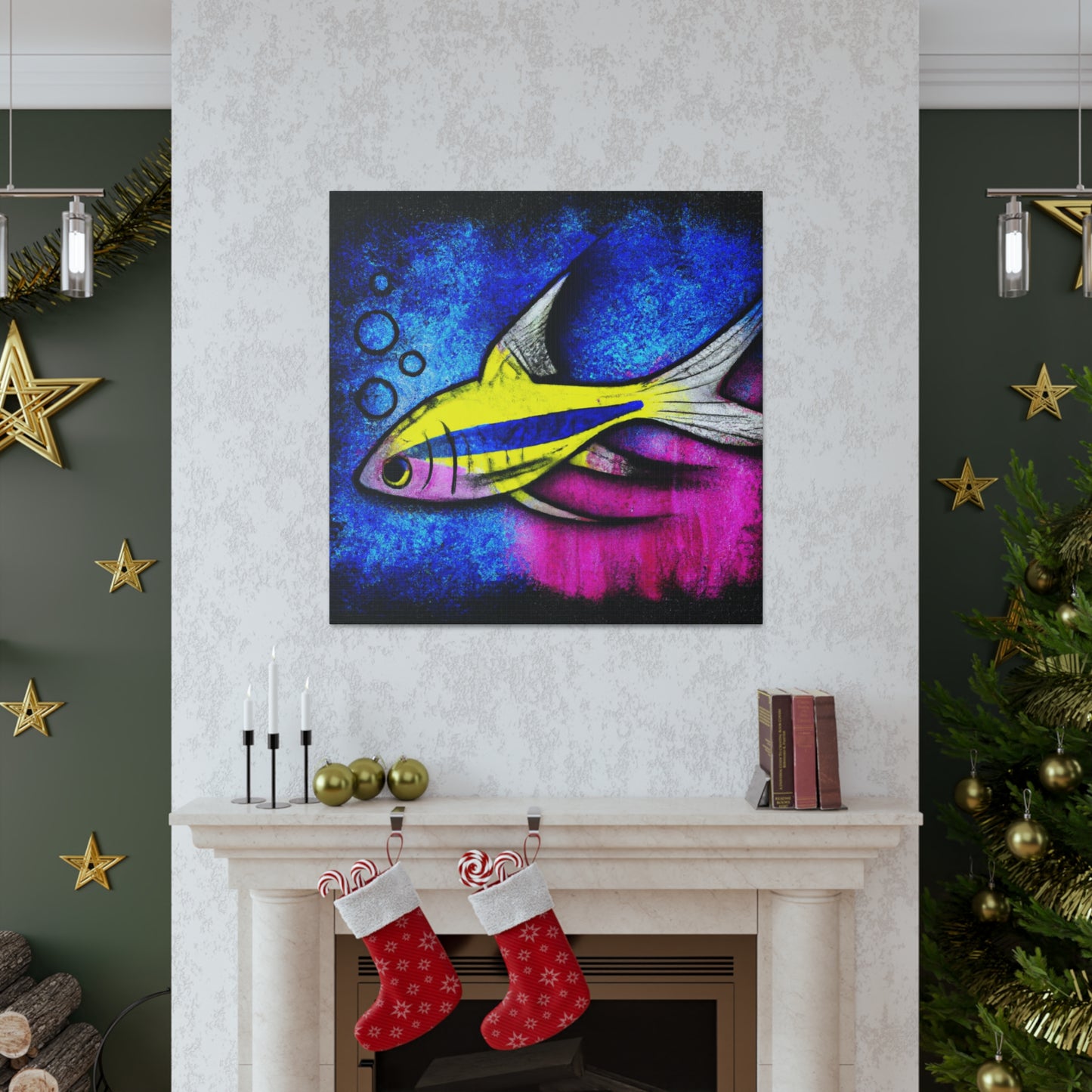 "Swordtail Sword Swirling" - Canvas