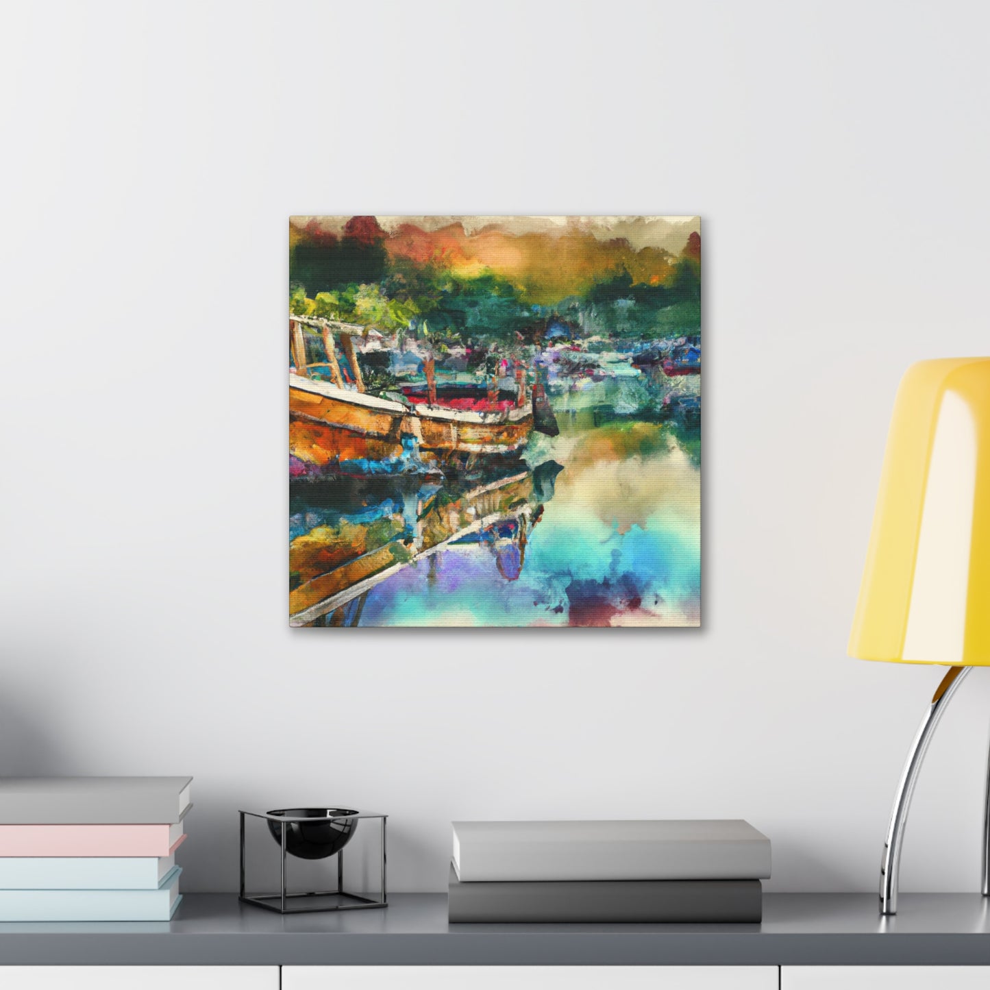 "Luminous Sunrise Painted" - Canvas