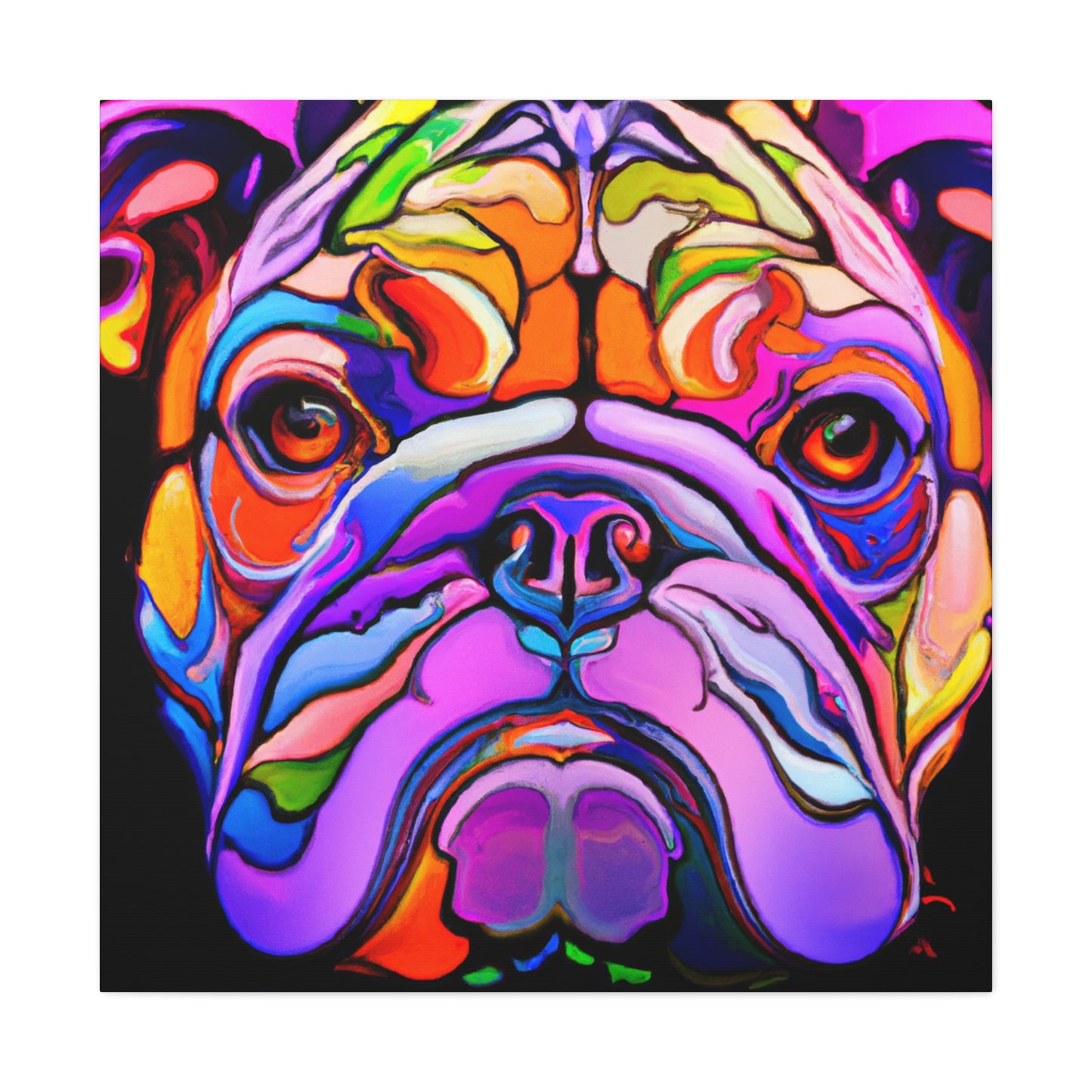 "Bulldog's Majestic Slumber" - Canvas