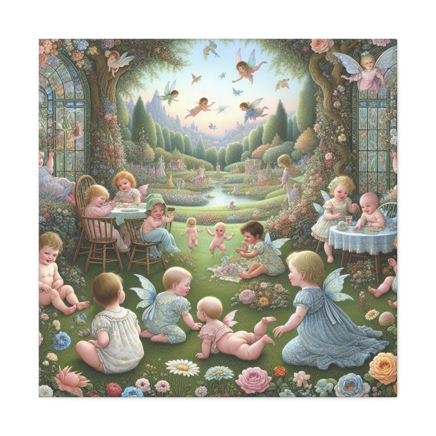 Whimsical Flora Haven - Canvas