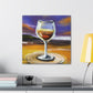 "Wine Glass by Moonlight" - Canvas