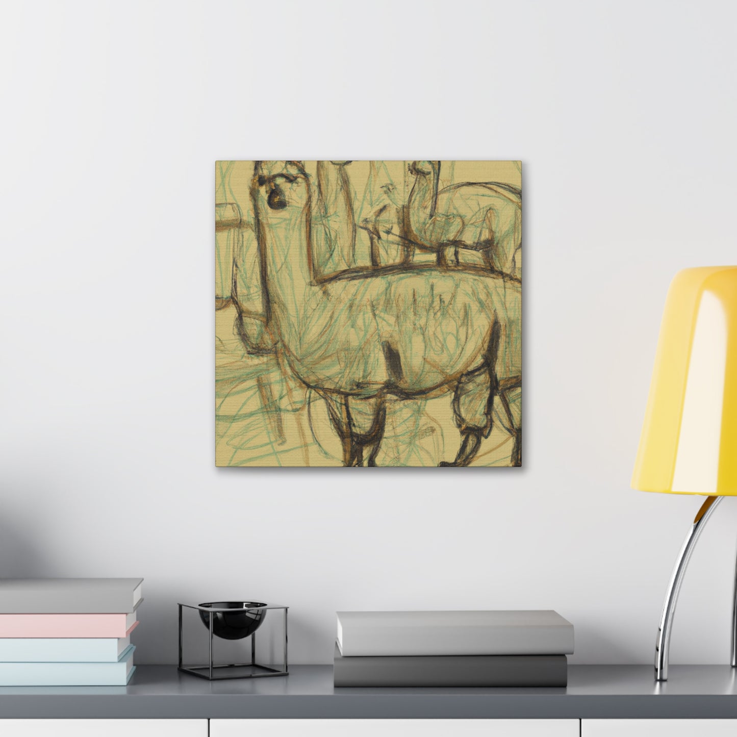 Alpaca Impressionist Sunrise - Canvas